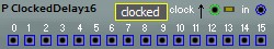 ClockedDelay16 - Clocked delay