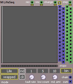 LifeSeq - A 2d cellular automaton