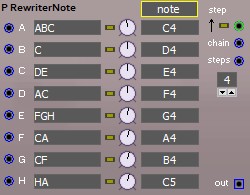 RewriterNote - A value generating pattern rewriter